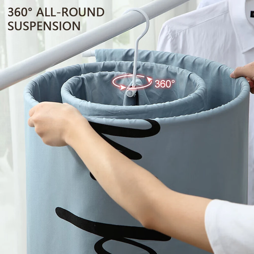 Spirals Drying Rack Space Saving Bed Sheet Hanger For Household Dorm Round Multi-functional Balcony Rotating Spirals Drying Rack 2