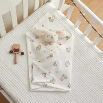 الوليد الكرتون طباعة بطانية القطن الخالص مزدوجة الشاش بطانية الطفل بطانية منشفة استحمام قماط الطفل 4