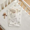 Newborn Cartoon Print Blanket Pure Cotton Double Gauze Blanket Baby Blanket Bath Towel Baby Swaddle 4