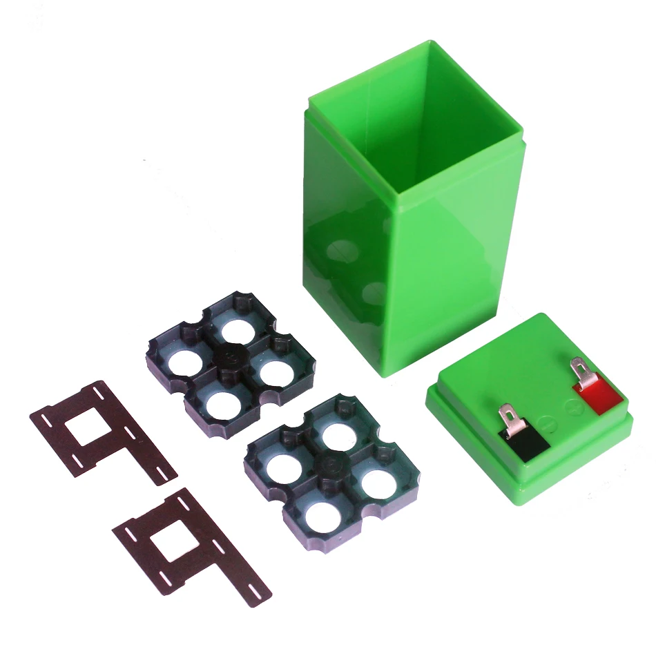 DIY 18650 Lithium Battery Box Pack 4V4Ah 6V4Ah Plastic Battery Storage Case 4/6 PCS Holder Bracket Fixture Shell