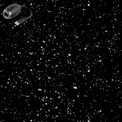 USB Car Interior Ambient LED Starry Projector Light - Romantic Galaxy Atmosphere Decor (Black - Starry Sky)