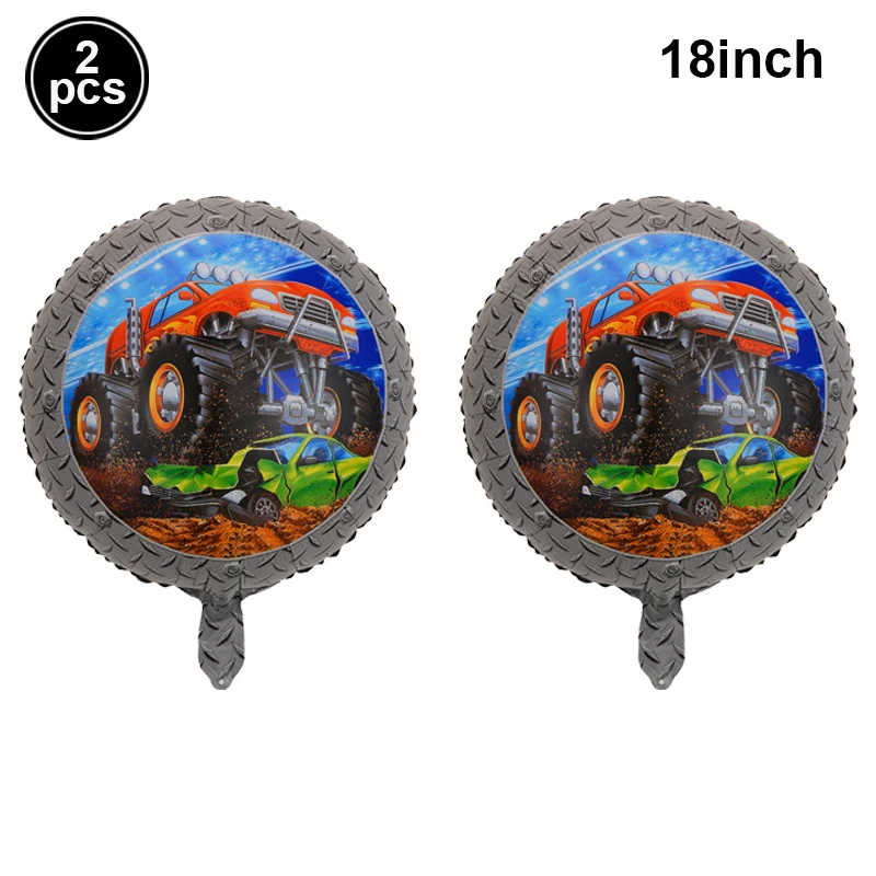Race Car Theme Party Checkered Foil Balloons - Wheel & Tire Design for Kids Racing Birthday & Baby Shower Decorations