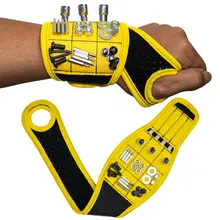 Bracelet magnétique avec aimants puissants, porte-vis de ceinture, réglable, rangement d'outils, cadeau pour père et petit ami