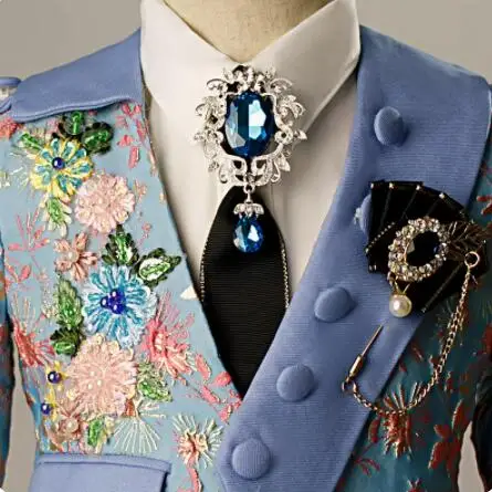 Latest Design Boys Suits Jacquard Children's Dress Handsome Walking Boy Suit Fashion Britain Hosting Piano Performance Suit