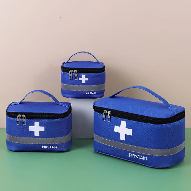 Bolsa de botiquín de primeros auxilios portátil, caja organizadora de  Medicina de gran capacidad, bolsa de almacenamiento para el hogar, viaje  familiar, supervivencia al aire libre, emergencia vacía - AliExpress