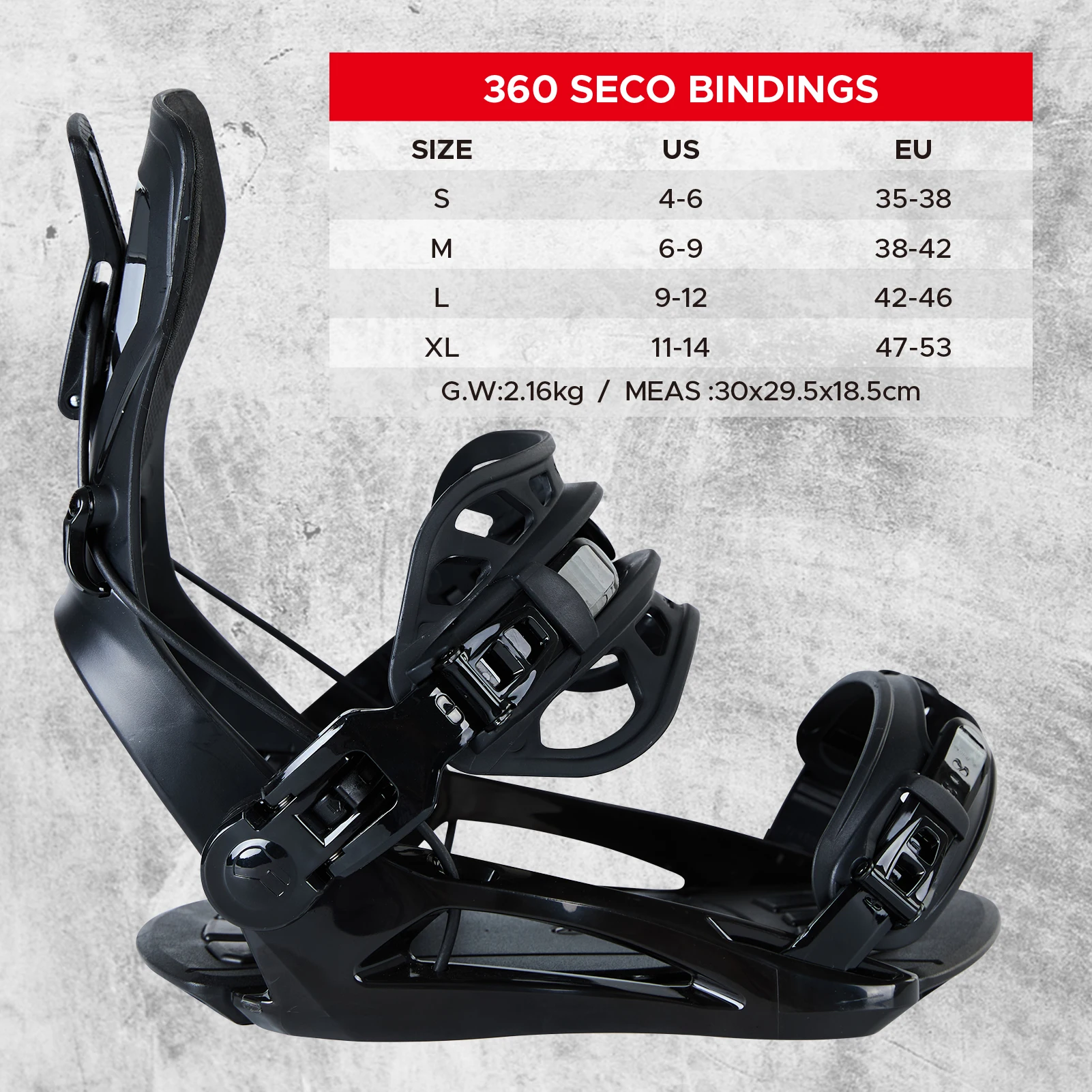 XCMAN Rear Step in Style Snowboard Bindings Lightweight Rear Entry All-Mountain Bindings for Men Women Easy in and Out