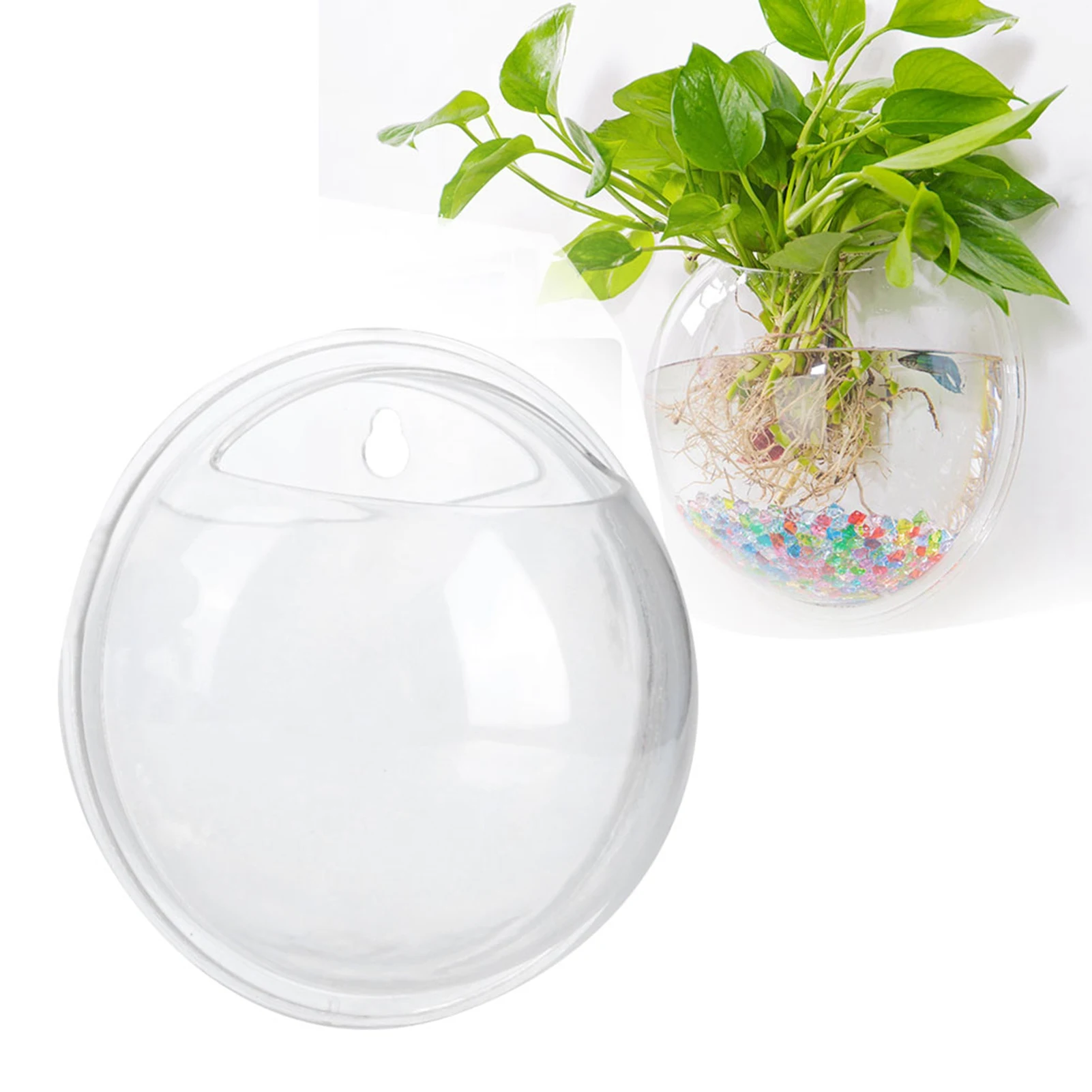 Home decoration Wall Mounted Hanging Transparent Fish Bowl Acrylic Fish Aquarium Decoration 15cm Wall decoration