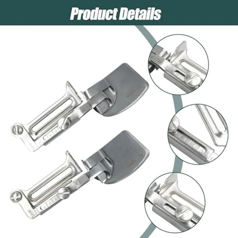 A24F-Adjustable Sewing Rolled Hemmer Foot, 2Pc Adjustable Universal Sewing Rolled Hemmer Foot Set
