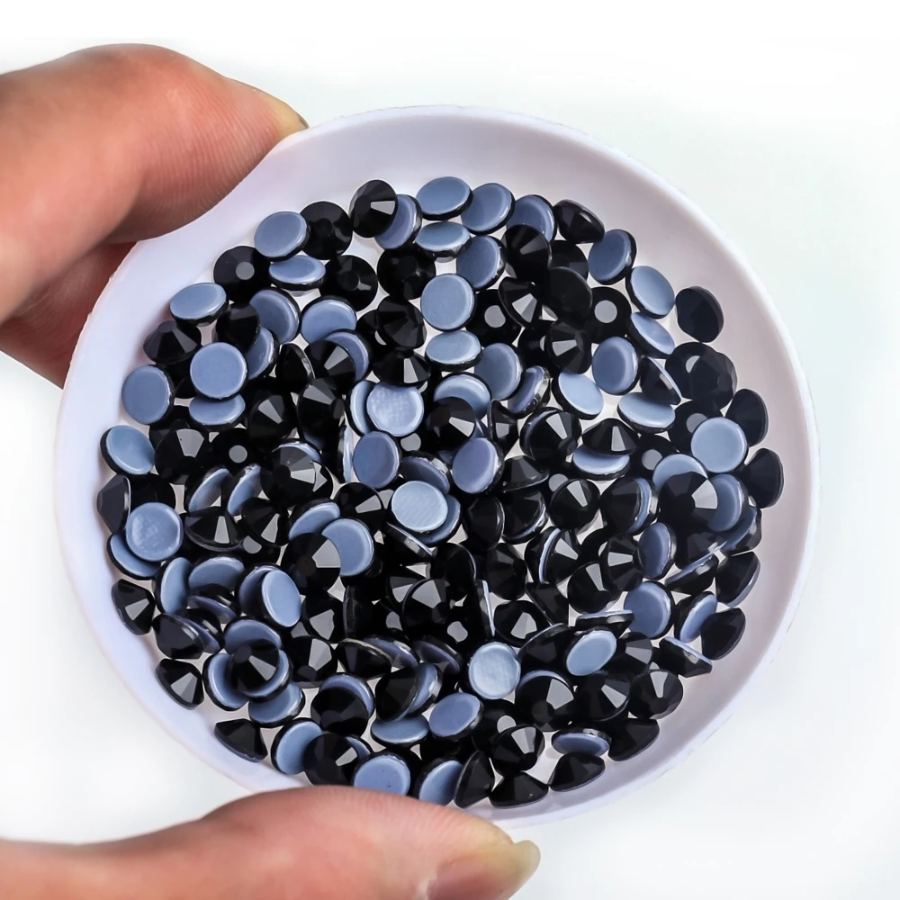 Hot Fix Rhinestones sew on rhinestones sewing rhinestones crystal rhinestones rhinestone crystals All Size Jet Color DMC Iron On Rhinestone/Hot fix Crystal Rhinestones Strass Sewing & Fabric Garment stones