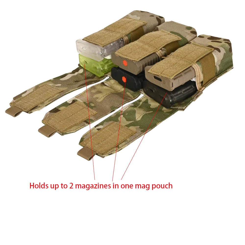 Tactical Military Triple  MOLLE Magazine Pouch Rifle Pistol Airsoft Paintball Hunting Mag Bag M4/M16 5.56 .223 AK 7.62 AR15