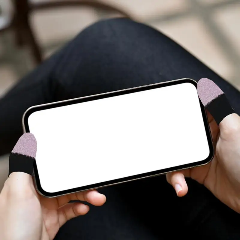 Finger Gloves For Game 2PCS Anti-Sweat Breathable Touchscreen Finger Sleeve Gamer Gloves For Mobile Phone Games Game Artifact