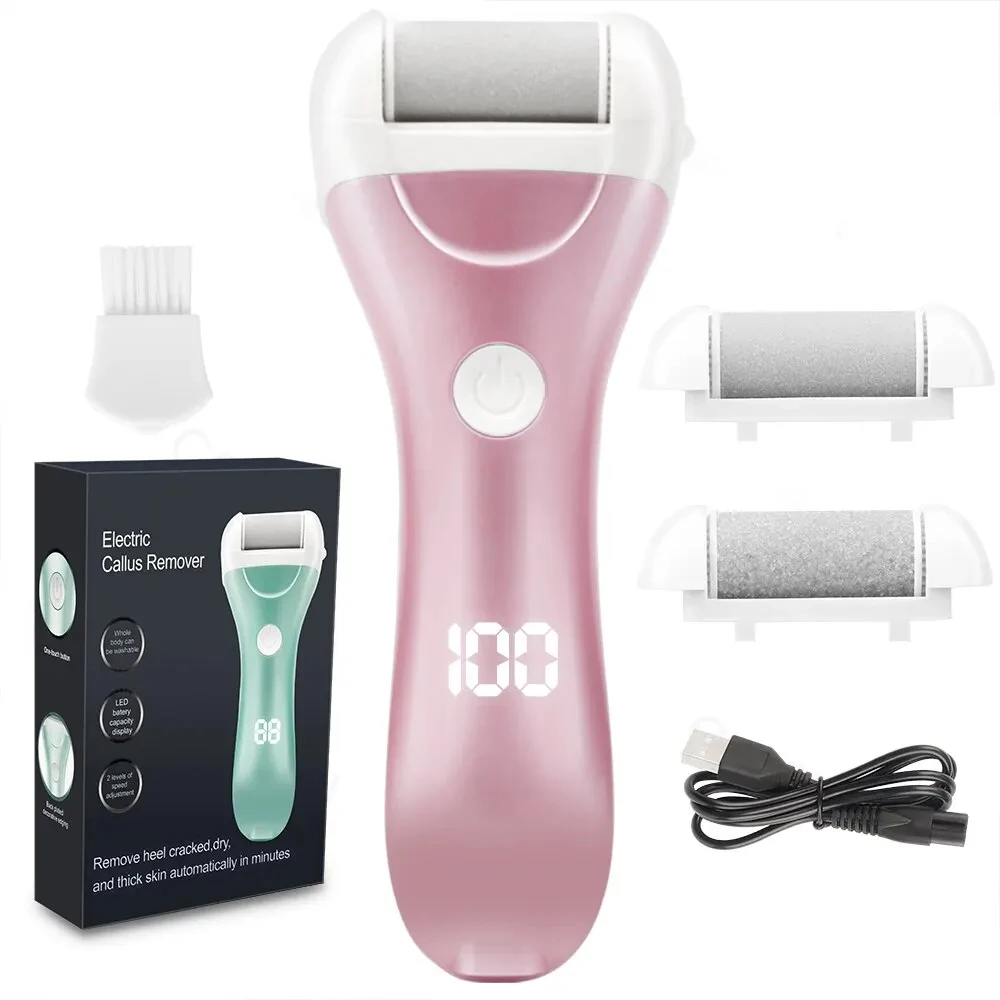 Rechargeable Electric Foot Grinder - USB Powered Callus Remover with Adjustable Speeds, for Men & Women's Pedicure and Self-Care
