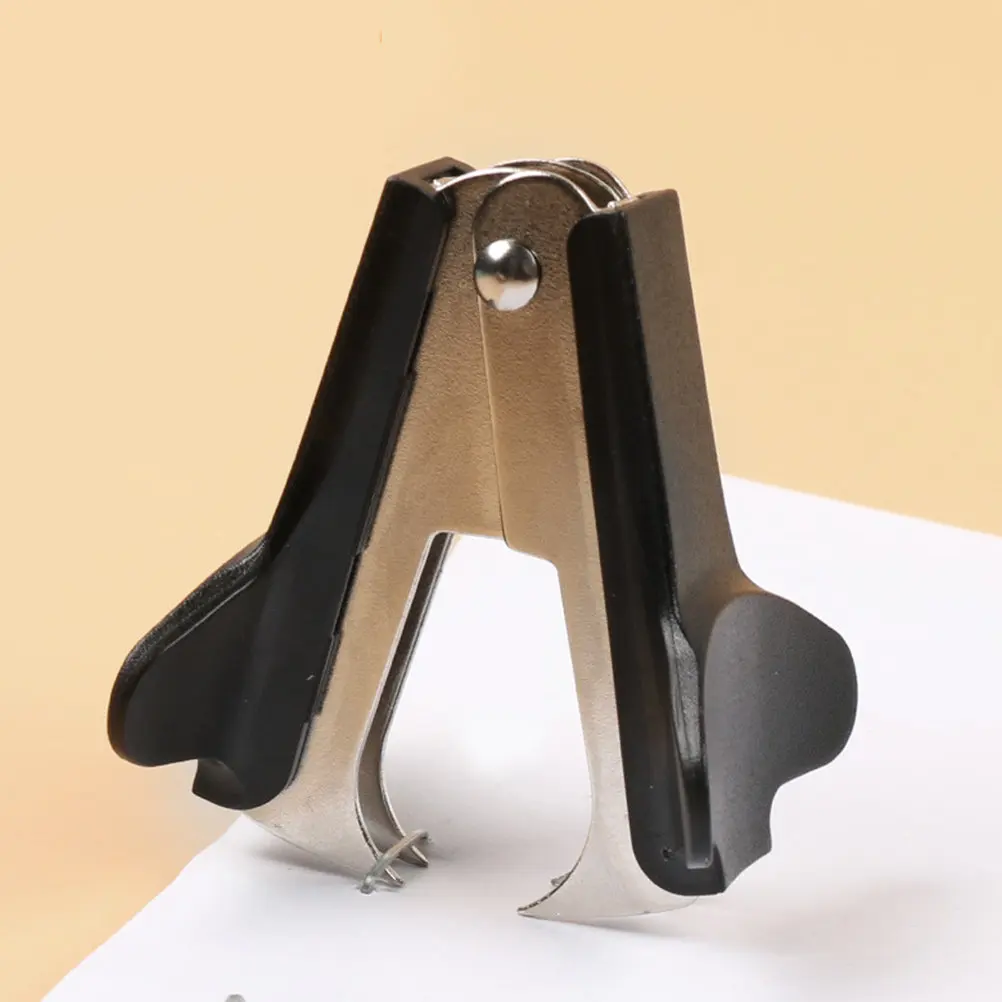 4Pcs 금속 핸드 헬드 스테이플 풀러 미니 스테이플러 리무버 사무실 학교 가정용 휴대용 스테이플 제거 도구 안전하고 조용한 사용