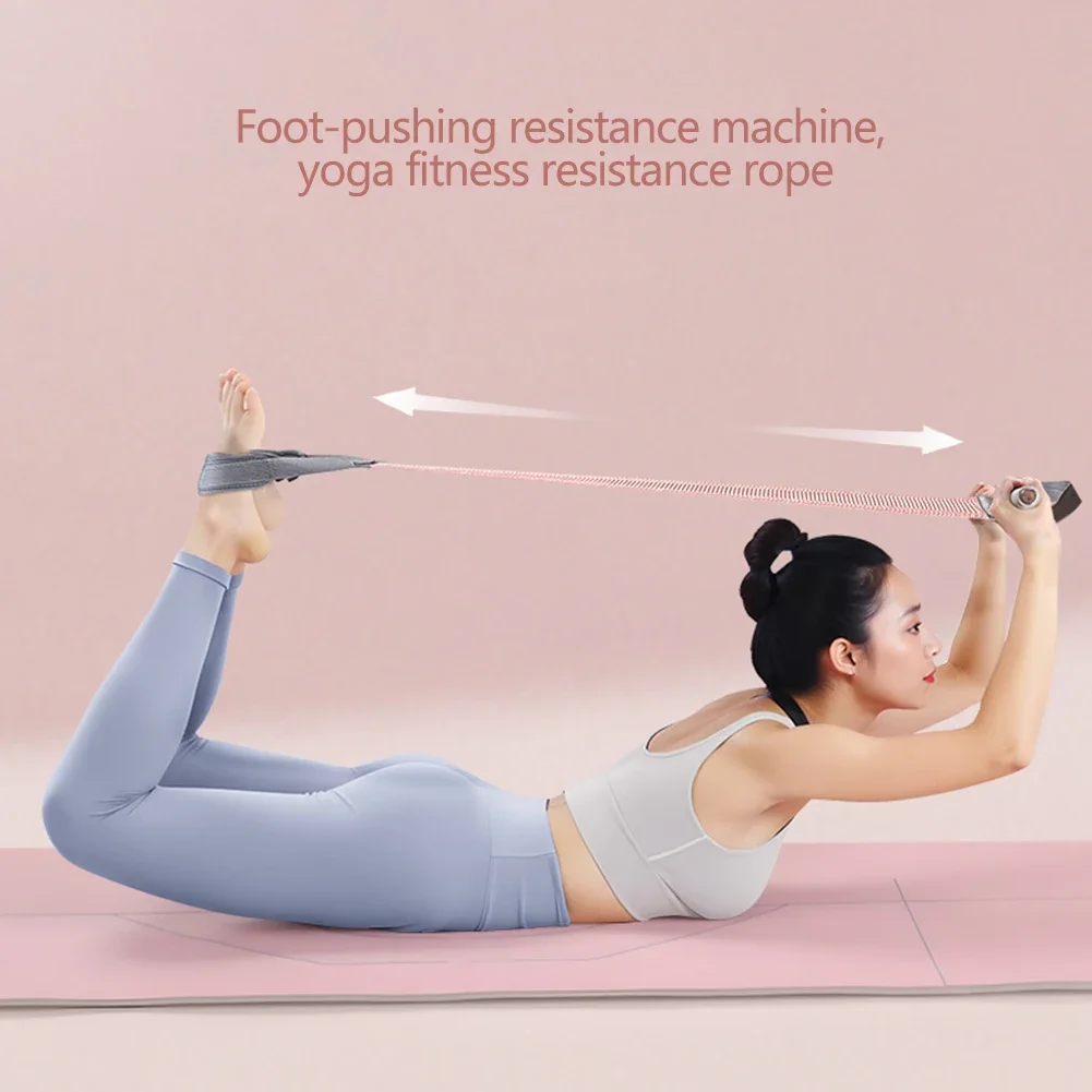Fashion Sit-up Abdominal Toning Yoga Stretching Assist Tool Home Fitness Equipment Fabric Foot Pedal Pull Rope