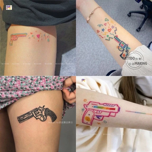 Tatuagem temporária com desenhos feminina/masculina, tatuagem artística  para braço, pernas, tatuagem com adesivo à prova d'água - AliExpress