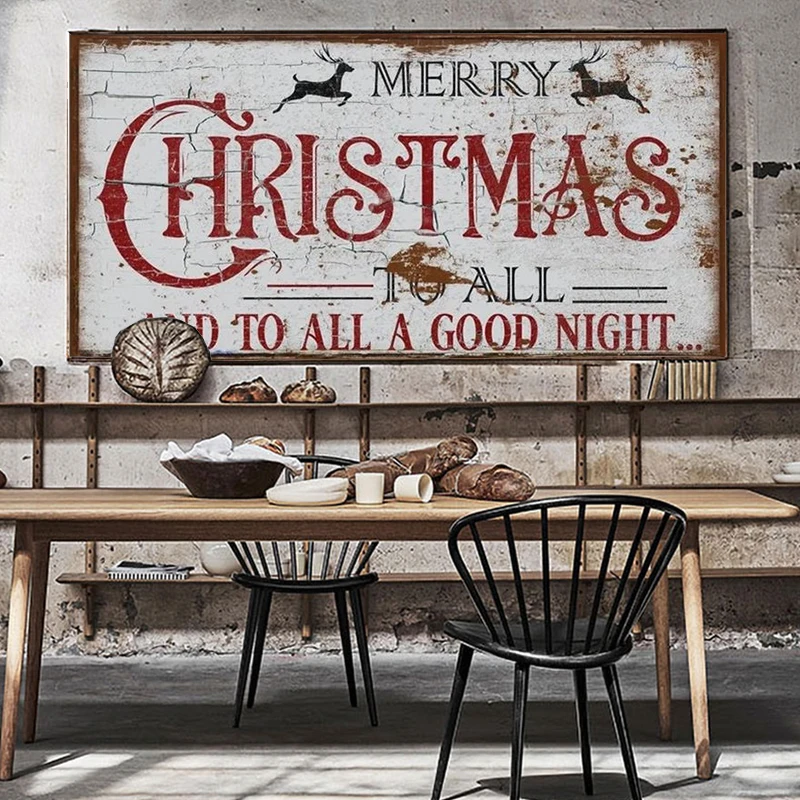 Merry Christmas To All And To All A Good Night Old Time Sign