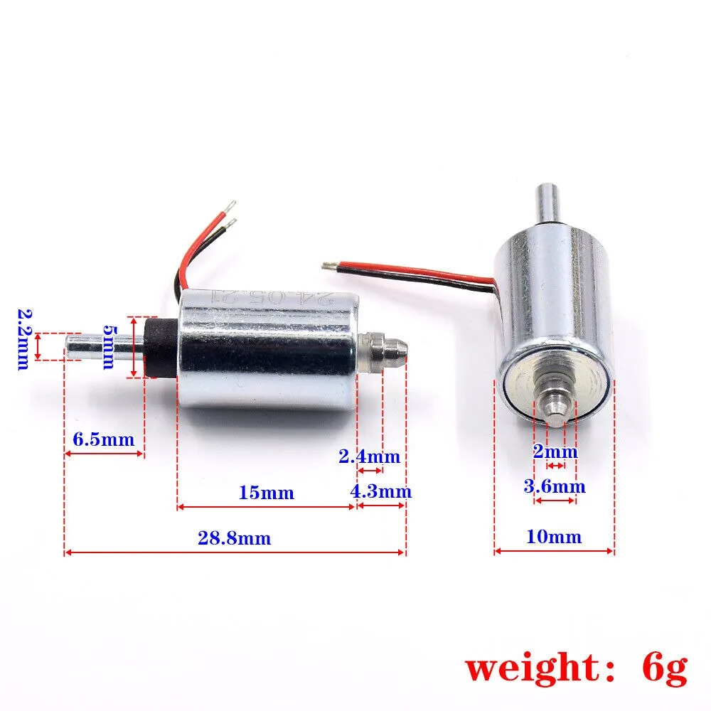Push Pull Electromagnet 10MM Cylindrical Suction Inhalation Type DC 5V 6V 9V 12V Stroke 5.5mm DIY Fingerprint Lock