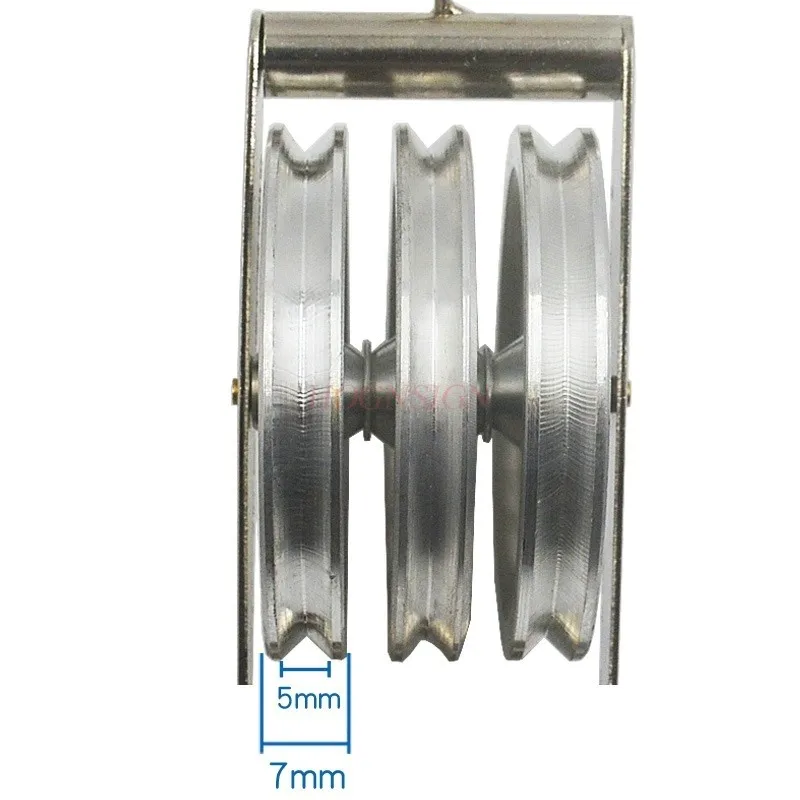 기계적 효율성 세 개의 평행 풀리 기계 장비, 물리학 교육 도구