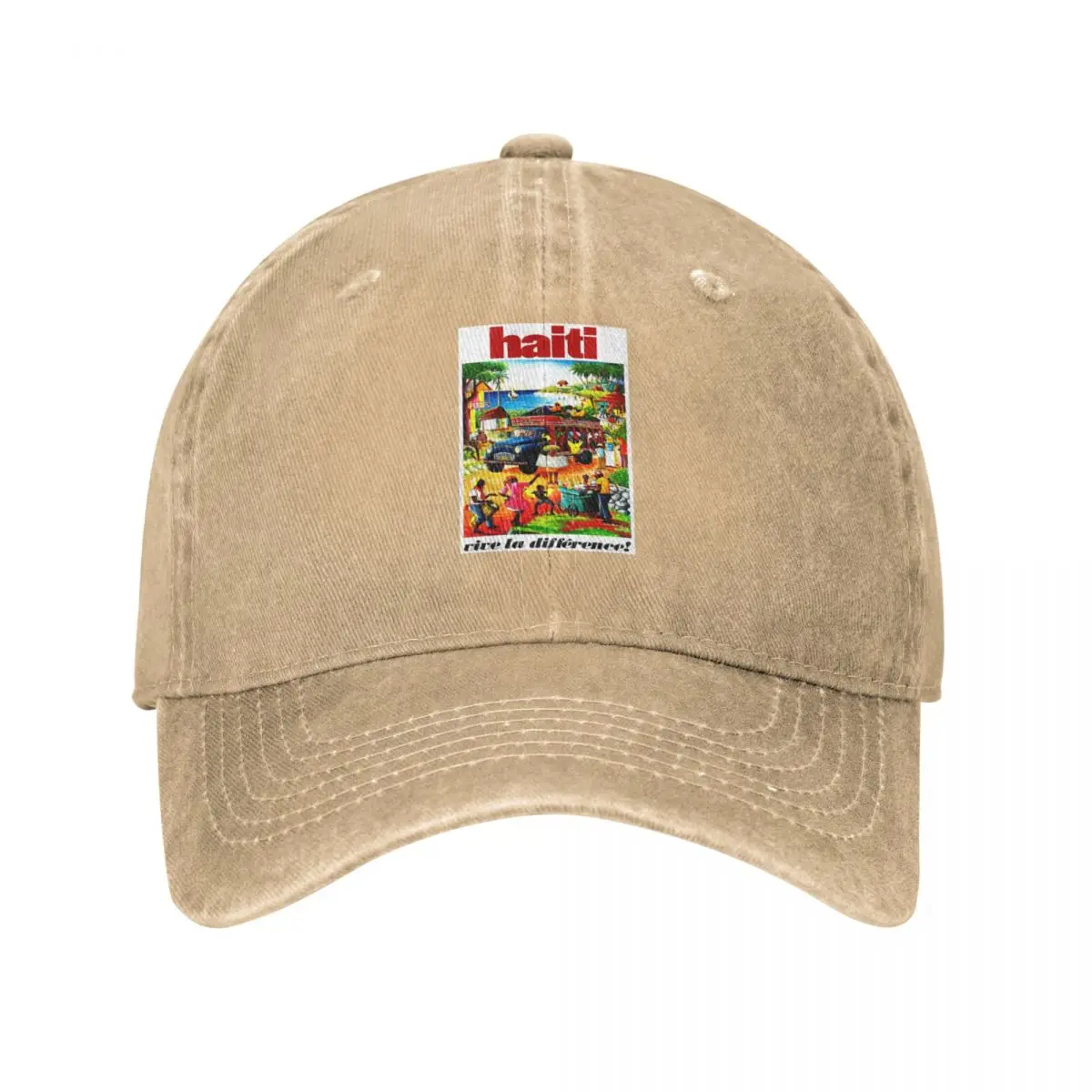 

HAITI : Vintage Travel and Tourism Advertising Print Cap Cowboy Hat cosplay Anime hat Hats man Women's