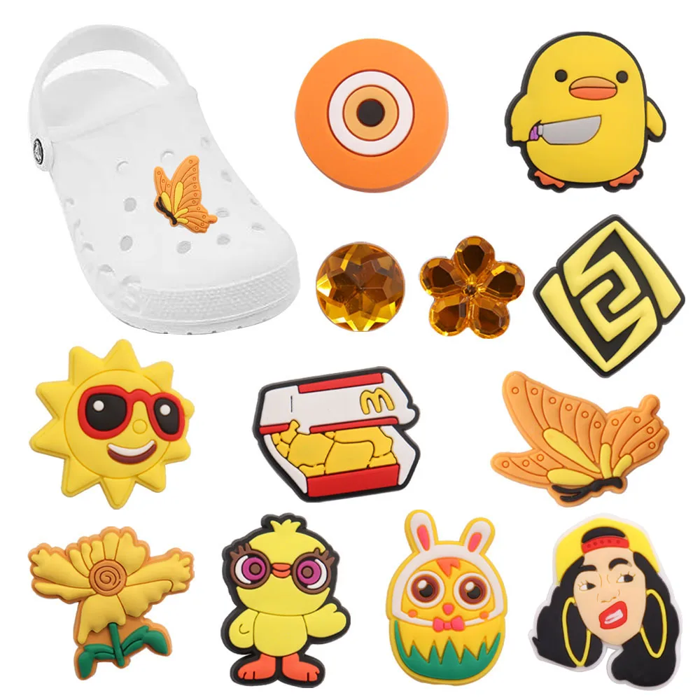 

1-12 шт., подвески для обуви из ПВХ