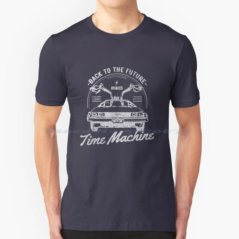 Back To The Future Time Machine Retro Vintage Logo ( W) T-Shirt 100% Cotone Tee Back To The Future Backtothefuture