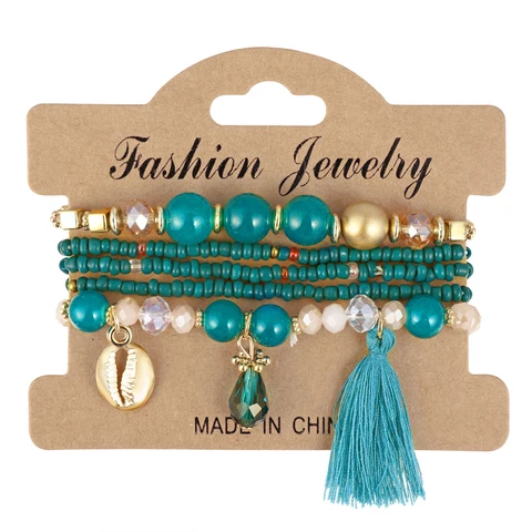 Fashion Multilayer Crystal Lava Stone Beads Wing Tassel Bracelets & Bangles Pulseras Mujer Jewelry for Women Gift