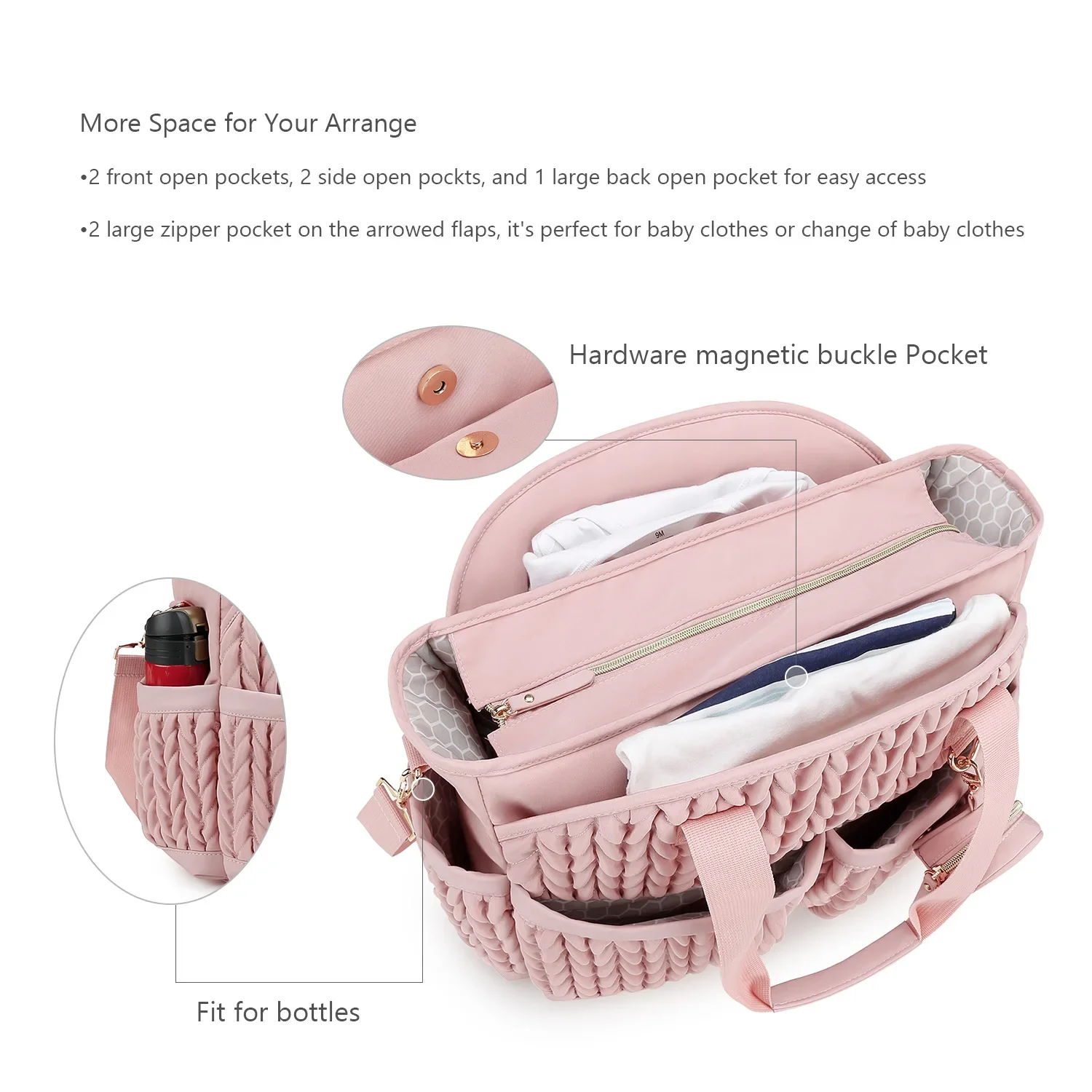 Baby Diaper Bag Nappy Bag Mummy Bag Waterproof Travel Baby Diaper Bags for Mom Stroller Mommy Maternity Totes Shoulder Bags New - 2