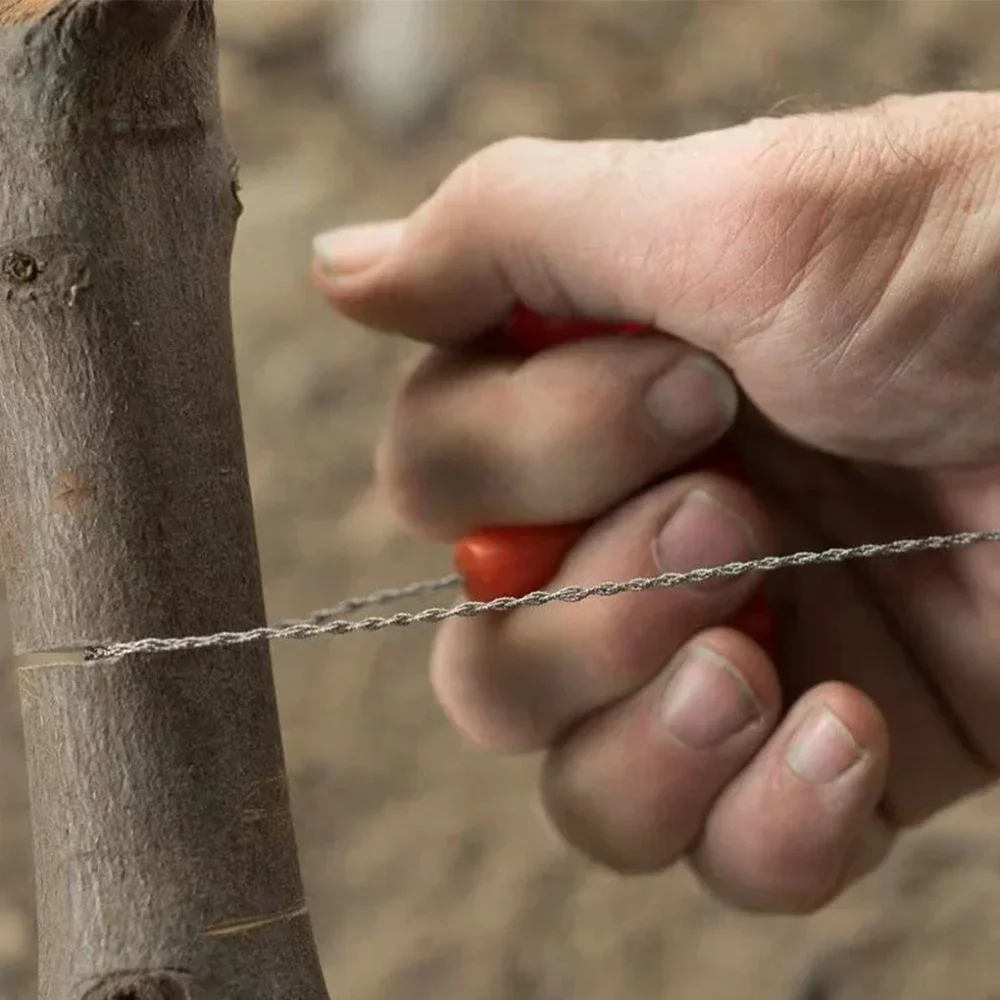 Hand Wire Saw Outdoor Manual Hand Steel Wire Saw Survival Tools Hand Chain Saw Cutter Portable Travel Camping Emergency Gear Steel Wire Kits