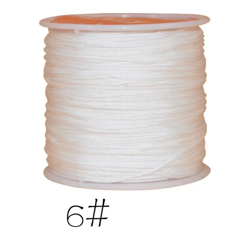 0.8mm Nylon Cord Thread Chinese Knot Macrame Rattail Bracelet Braided String 45M nylon cord macrame cord