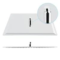 Square 16-inch Ultra Thin Stainless Steel Rainfall Bathroom Shower Head Chrome Modern Home 1