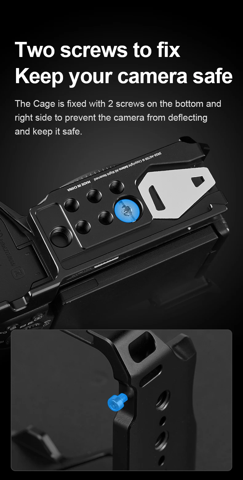 Camera Cage  for DSLR SONY A6700 with Multiple Expansion Holes Photography Prote