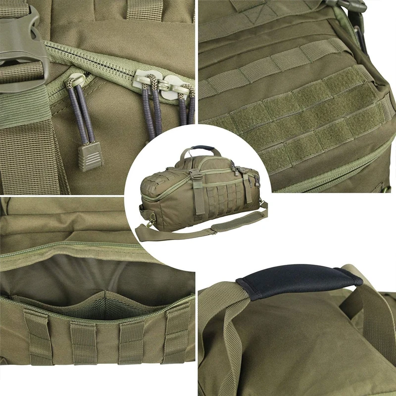 LQARMY Tactical Military Backpack and Gym Duffle Bag