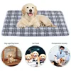 Dog Pee Pad Washable Absorbent Reusable Plaid Style Pet Training Mat Home Outdoor Seat Cover Dog Toilet Mat лежанка для собак 2