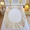 1pc Bedsheet with Elastic Band Pure Cotton Fitted Cover Adults Kids Bed Cover Home Mattress Protector couvre lit (No Pillowcase) 6