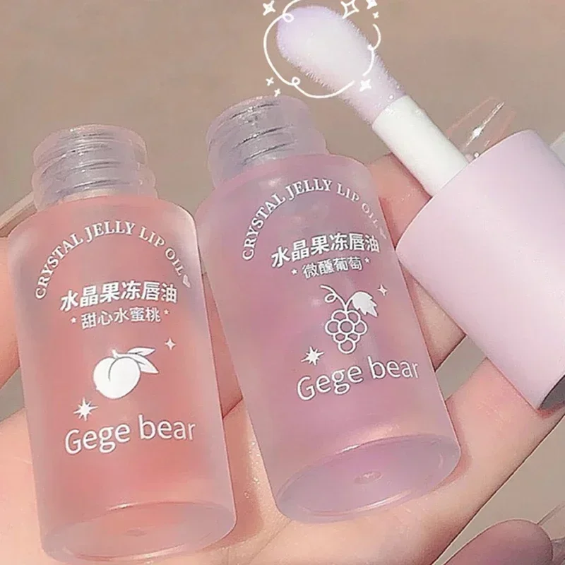 Lip Oil Crystal Jelly Hydrating Plumping Lip Coat For Lipstick Gloss Tinted Clear Plumper Serum Care Fruit Balm