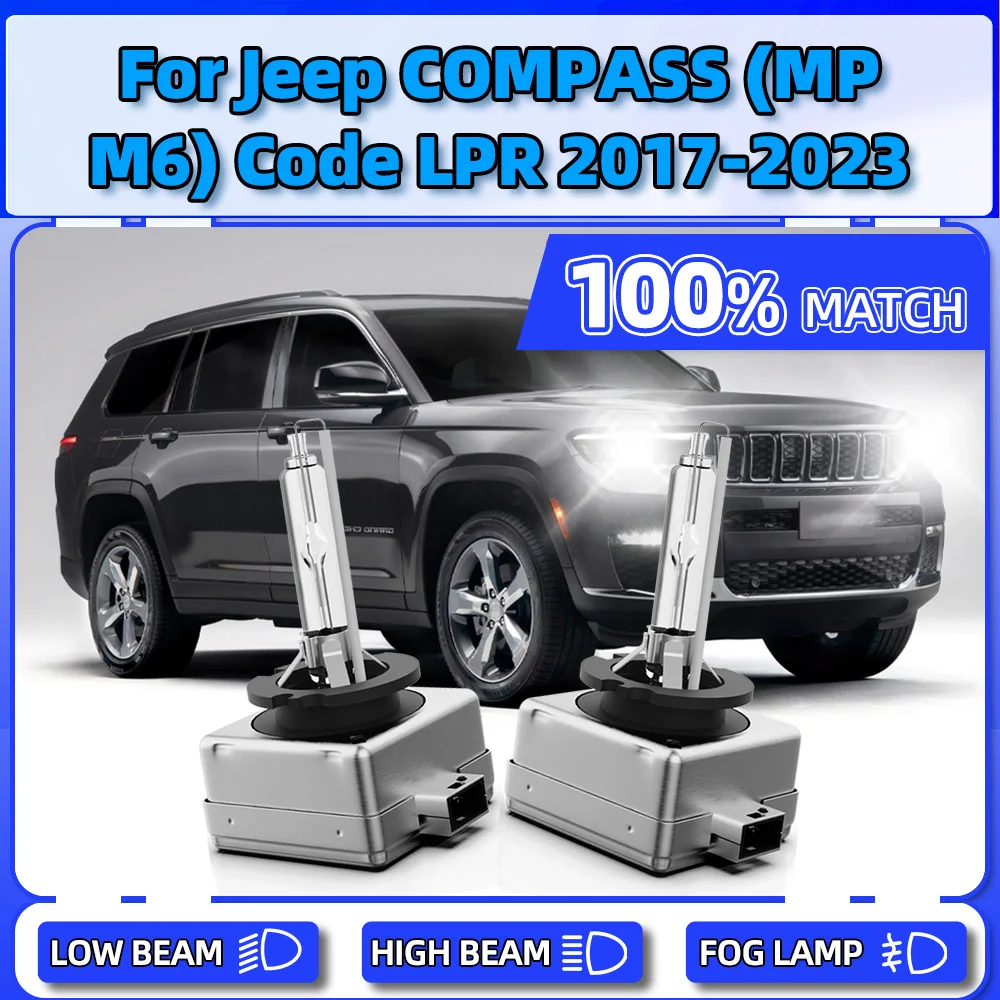 2PCS 20000LM 6000K Xenon Headlight for Jeep COMPASS (MP M6) Code LPR