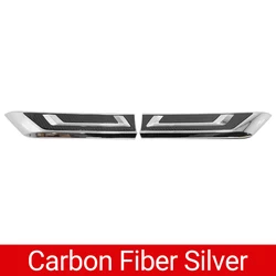 Enhanced Car Racing Grille Trim Strips Cover Accessories (Silver Carbon)
