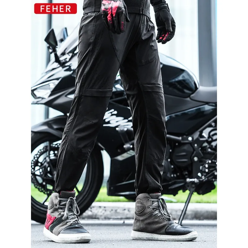 FEHER XJ-317motorcycle 라이딩 남성용 바지, 오프로드 오토바이 카고 바지, 추락 보호 의류, CE 라이딩 보호 의류