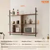Industrial Pipe Shelf 3 Tier 41.5x9.84in Wall-Mount for kitchen Bedroom 5