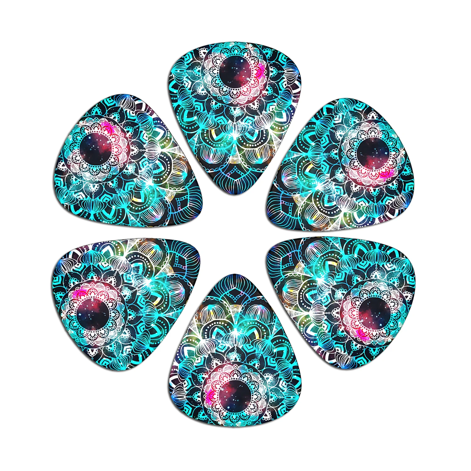 Guitar Picks 12PCS 0.71/1.0Mm Premium ABS Material Smooth Finish Dual-Sided Color Printing Includes PP Storage Box