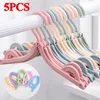 1/5pcs Folding Coat Hanger Colorful Plastic Coat Hanger Travel Backpack Saving Space Bedroom Cabinet Non-slip Coat Hanger 1