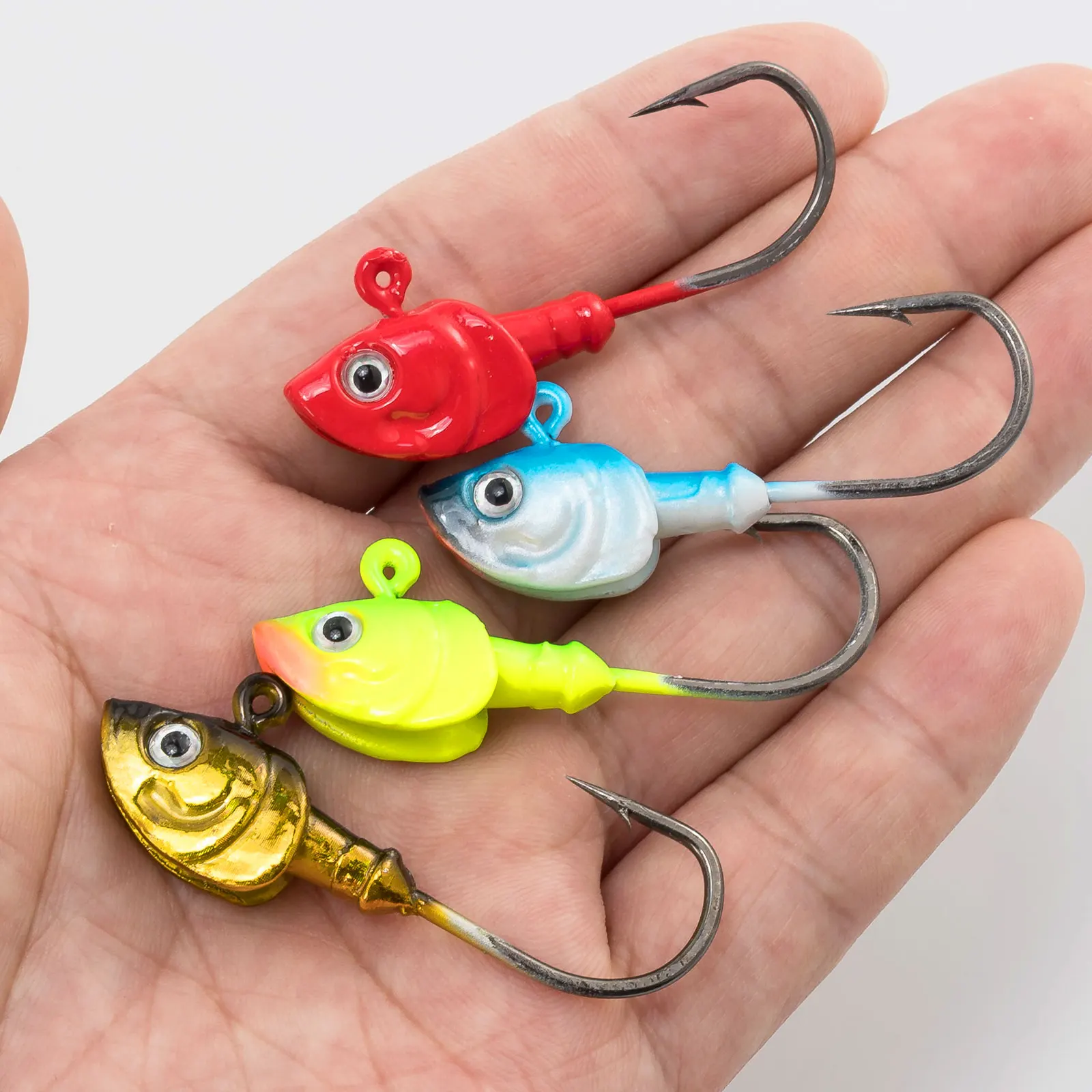 Fishing Lures Ball Head, Rustproof Practical Portable Nylon Line Fish Hooks  with 3D Eye Ball Barbs for Freshwater Saltwater : : Home & Kitchen