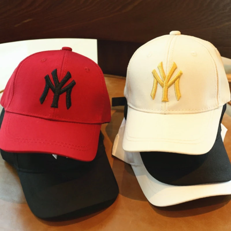 Spring Summer Child Letter Embroidery Outdoor Leisure Sun Baseball Cap For Boy Girl Cotton Breathable Solid Color Adjustable Cap