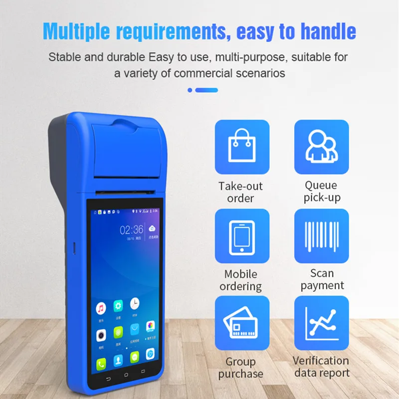 Terminali Pos Android Portatili Registratore Di Cassa Portatile Mobile Intelligente All In One Sistemi Pos Pagamento Con Carta Visa Con Stampante Da 5
