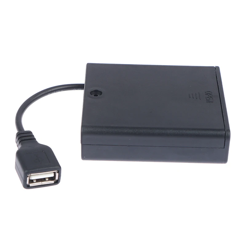 5V LED 스트립 조명용 4 X AA USB 배터리 상자 USB 미니 전원 공급 장치