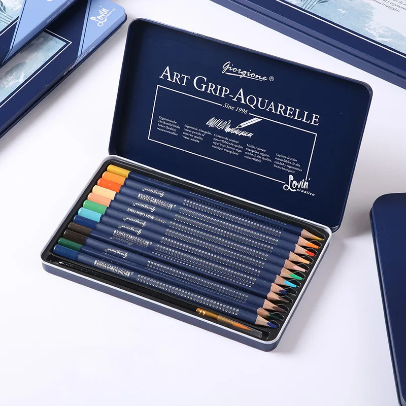 Watercolour pencil Art Grip Aquarelle tin of 12