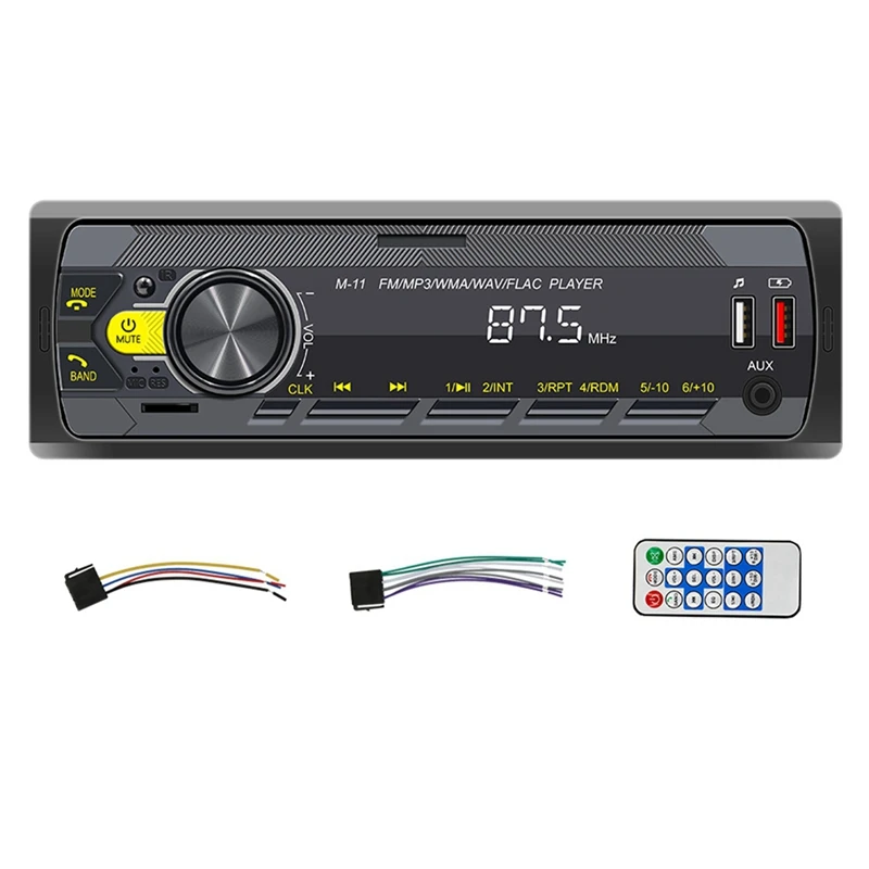 

4-канальный Автомобильный MP3-плеер 45 Вт, многофункциональный подключаемый U-диск с многоцветной функцией для автомобиля