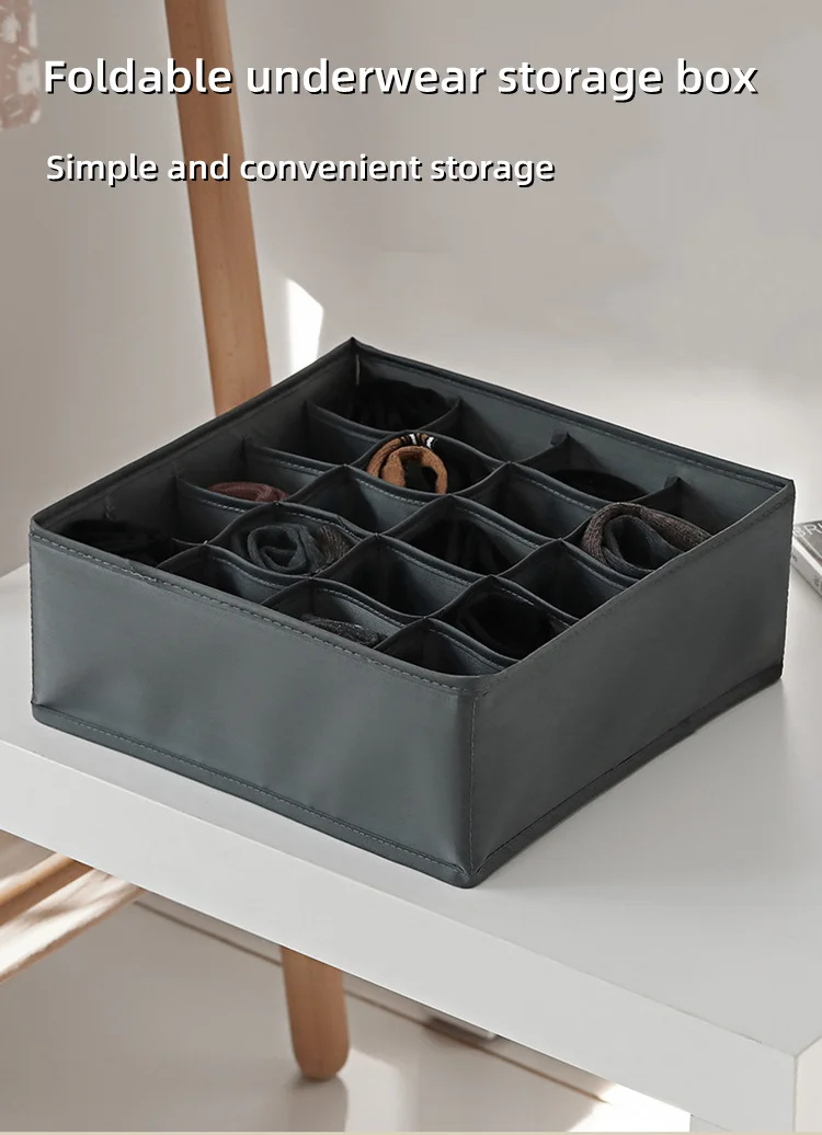 Description Picture 2 of item1Pc Fabric Box Drawer Organizers For Closet Organization Storage Of Soc Underwear Ties And More