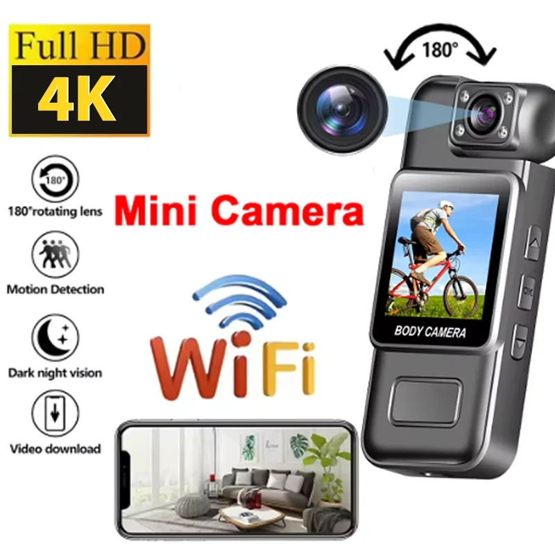 Mini Caméra Sport HD 1080P avec WiFi et 32 Go - Gimbal Stabilisateur