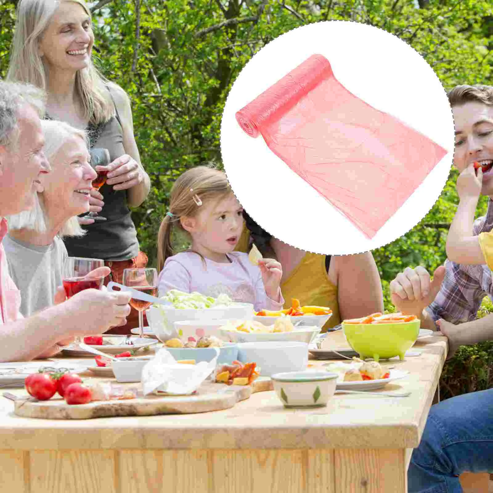 Roll/20pcs 180/200cm Disposable Tablecloth Plastic Thin Film Table Covers Dinner Cloth Table Decor 4